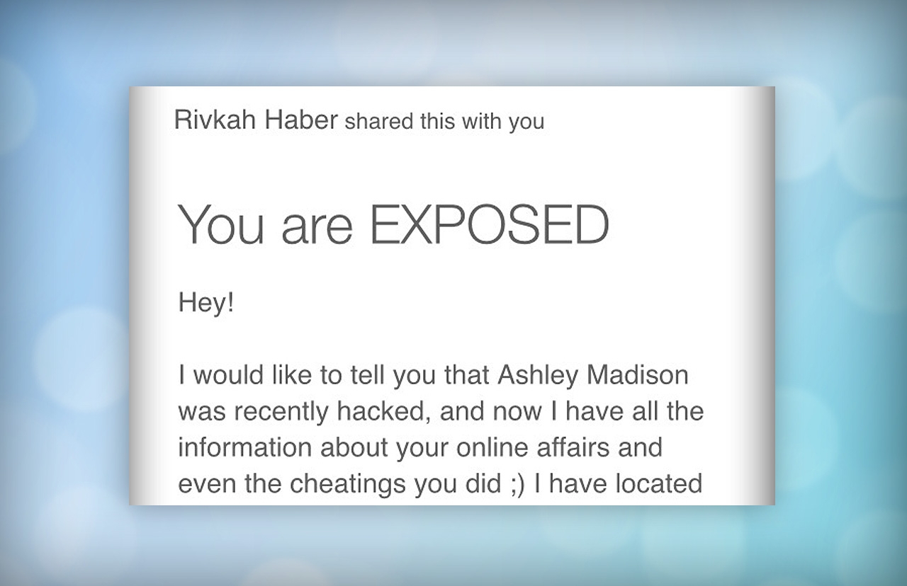 ashley madison email blackmail